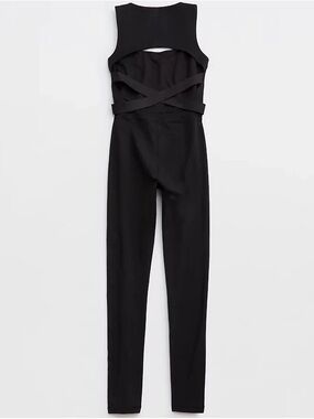 Offline by aerie- Exercise Black Back Cutout Jumpsuit
